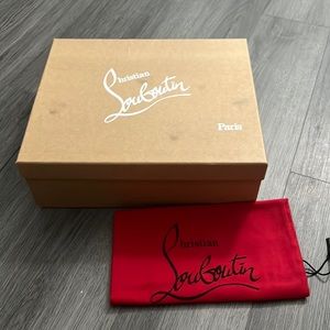 Christian Louboutin empty shoe box 37.5 37 with dust bag